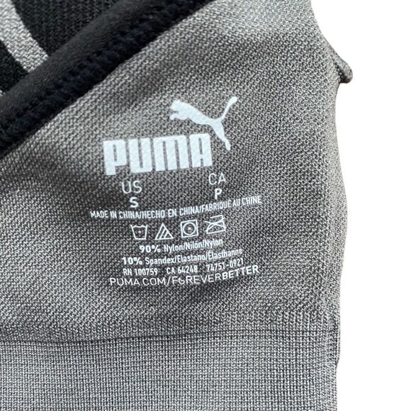PUMA Gray and Black Zebra Cross-back Sports Bra - Picture 7 of 12